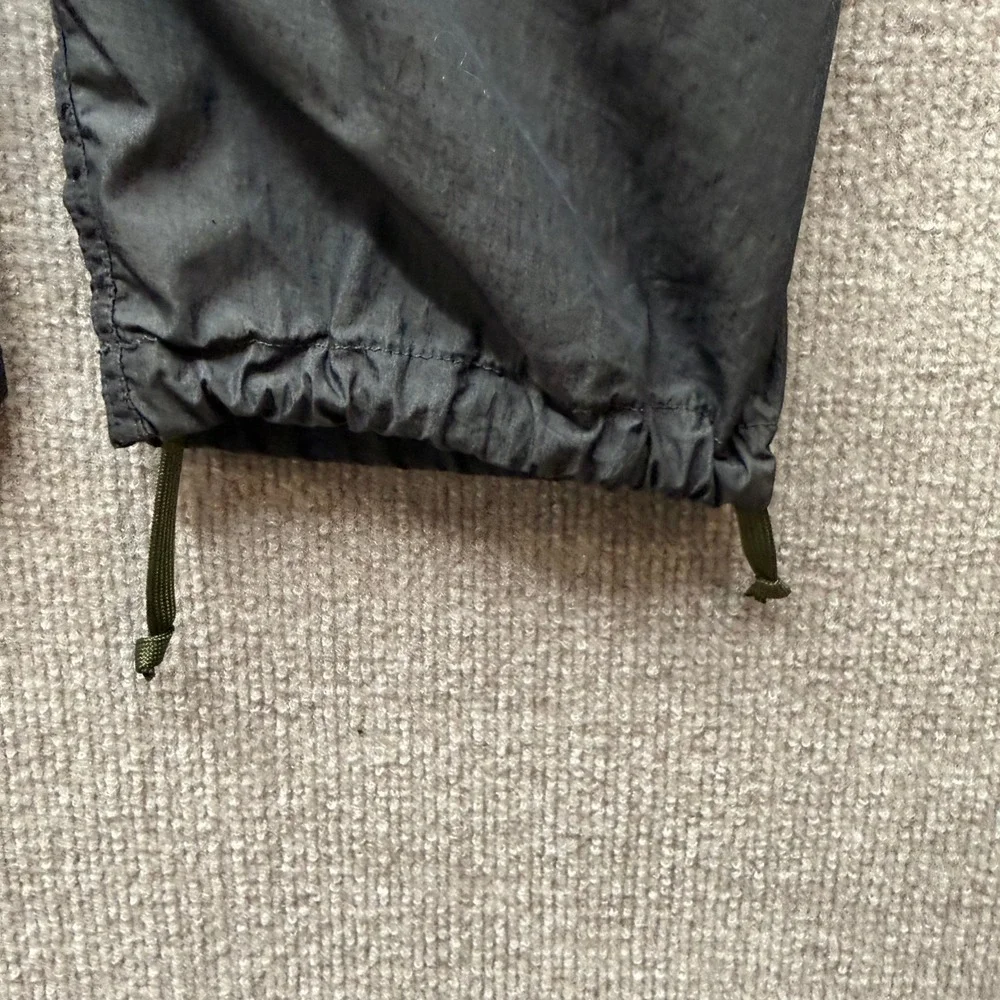Relwen Mens Cargo Pants Medium Charcoal Grey Cotton Nylon Drawstring Hem Utility